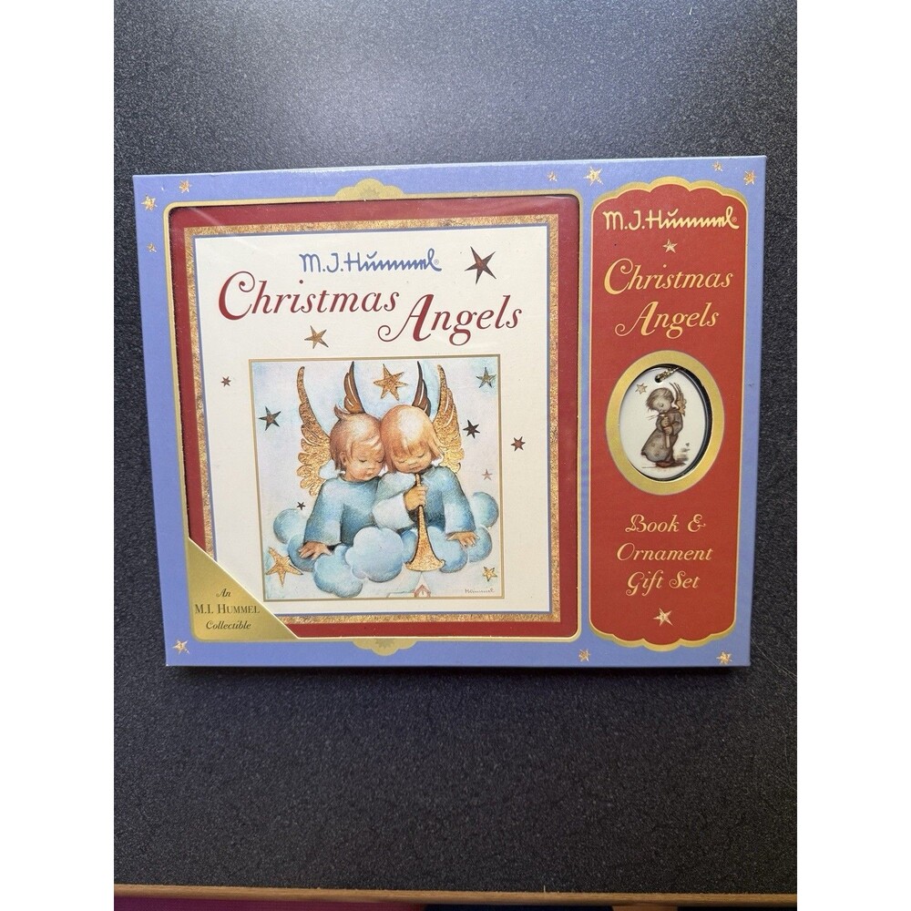 M. J. Hummel Christmas Angels Book and Ornament Gift Set 2004 Retro Holidays